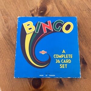 VERY RARE Vintage 1950's Somerville Game Bingo 36 Cards Set Made In Canada
